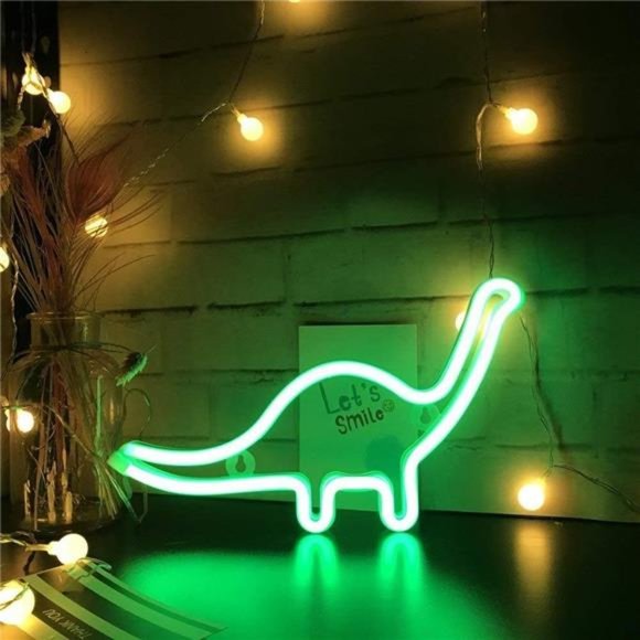 Cute Dinosaur Night Light for Kids Gift's LED Dinosaur Neon Signs Dino Lamp - Picture 3 of 6